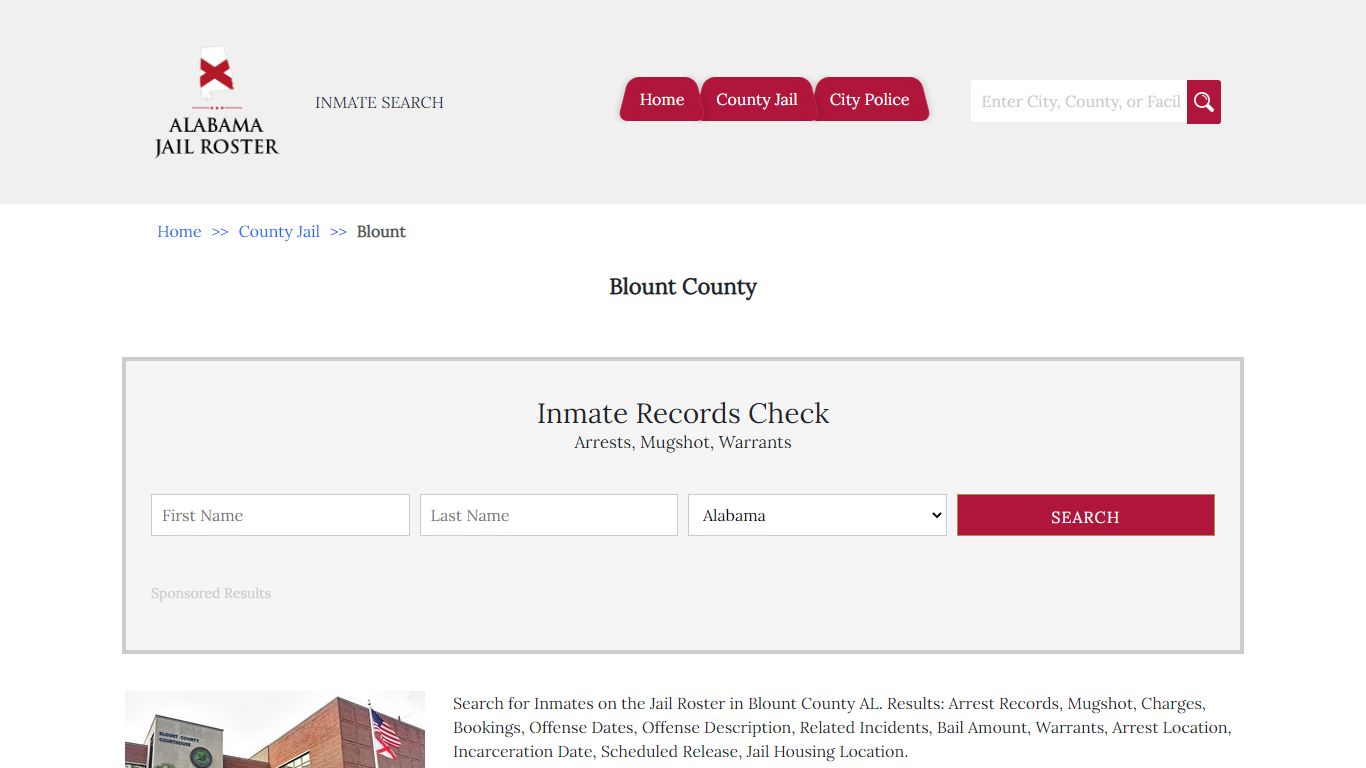 Blount County - Alabama Jail Inmate Search