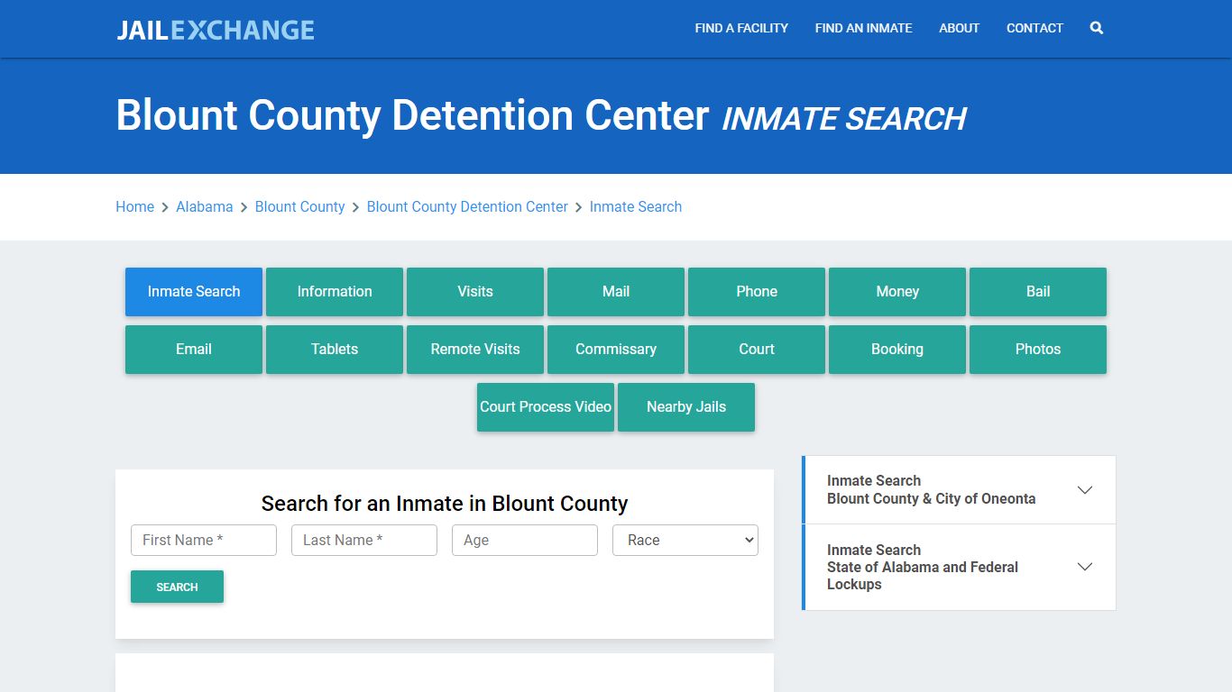 Blount County Detention Center Inmate Search - Jail Exchange